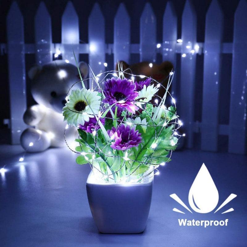 8 Modes Solar String Lights – Flexible Copper Wire Design-Solar Wind LED Chime