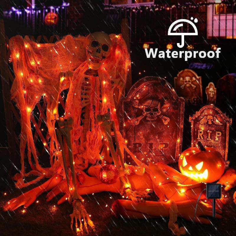 8 Modes Solar String Lights – Flexible Copper Wire Design-Solar Wind LED Chime