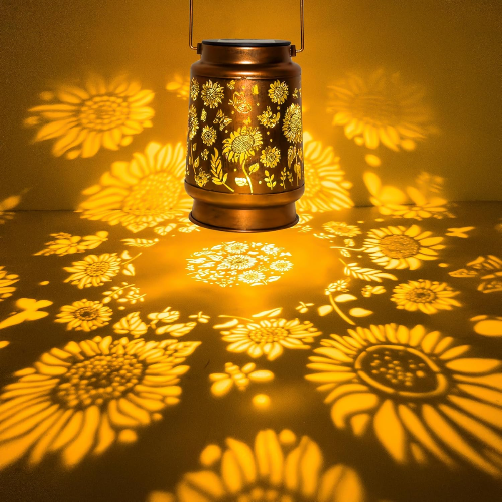 Pack Of 1 Sunflower Solar Lantern Lights Garden Decor Lamp
