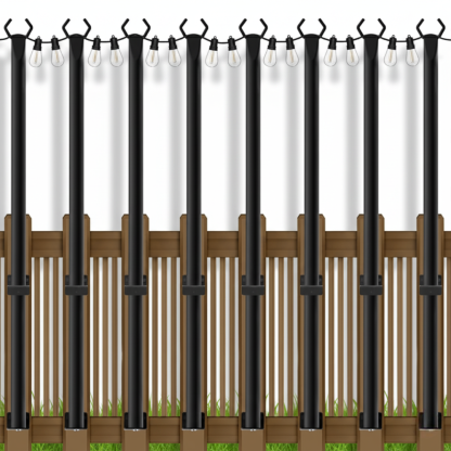 Outdoor Light Poles with Fence Brackets