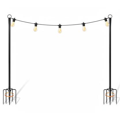 2 Pack 10FT Outdoor String Light Poles