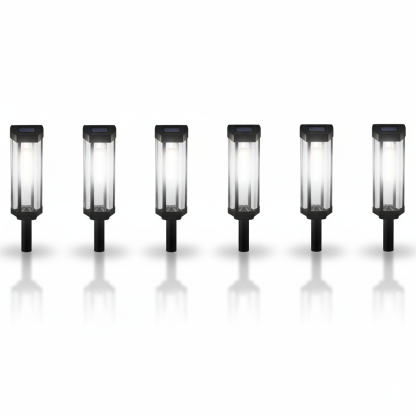 Bright Solar Pathway Lights Outdoor 8 Pack Waterproof Garden Lamps