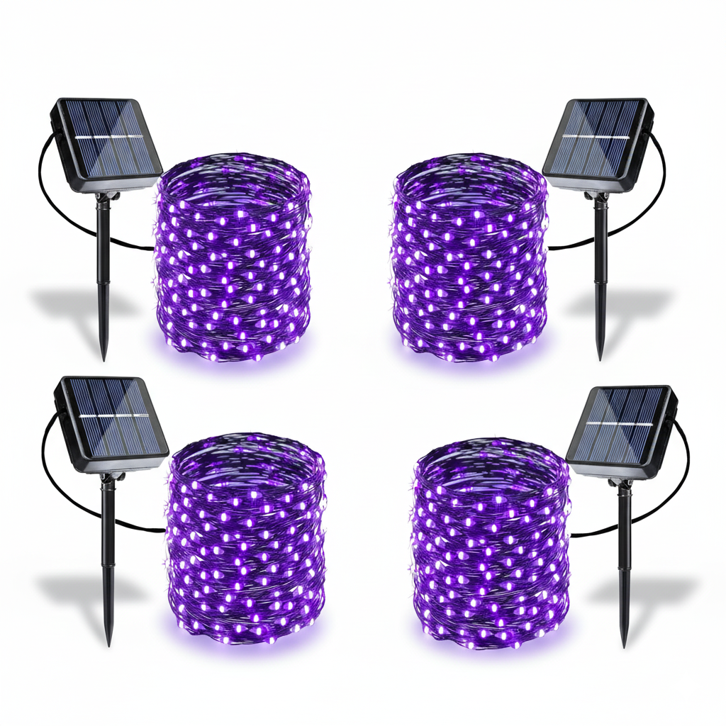Pack Of 4 Halloween Solar String Lights