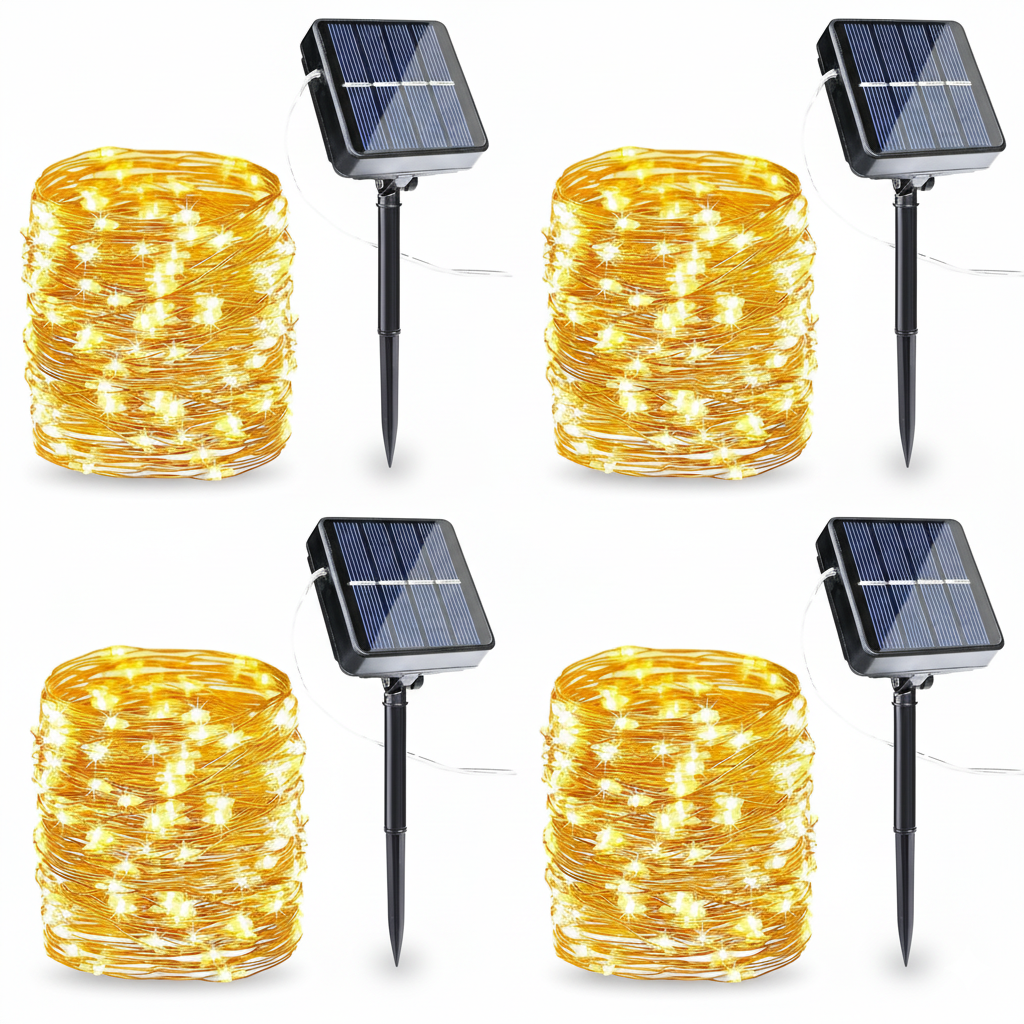 Pack Of 4 Halloween Solar String Lights