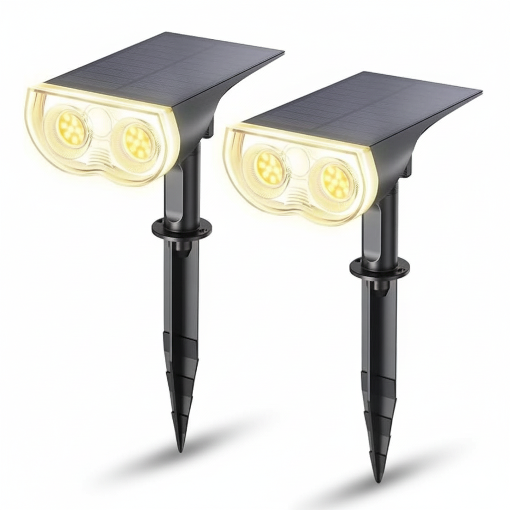 RGB Halloween Solar Lights Outdoor 2 Pack Waterproof Spotlights