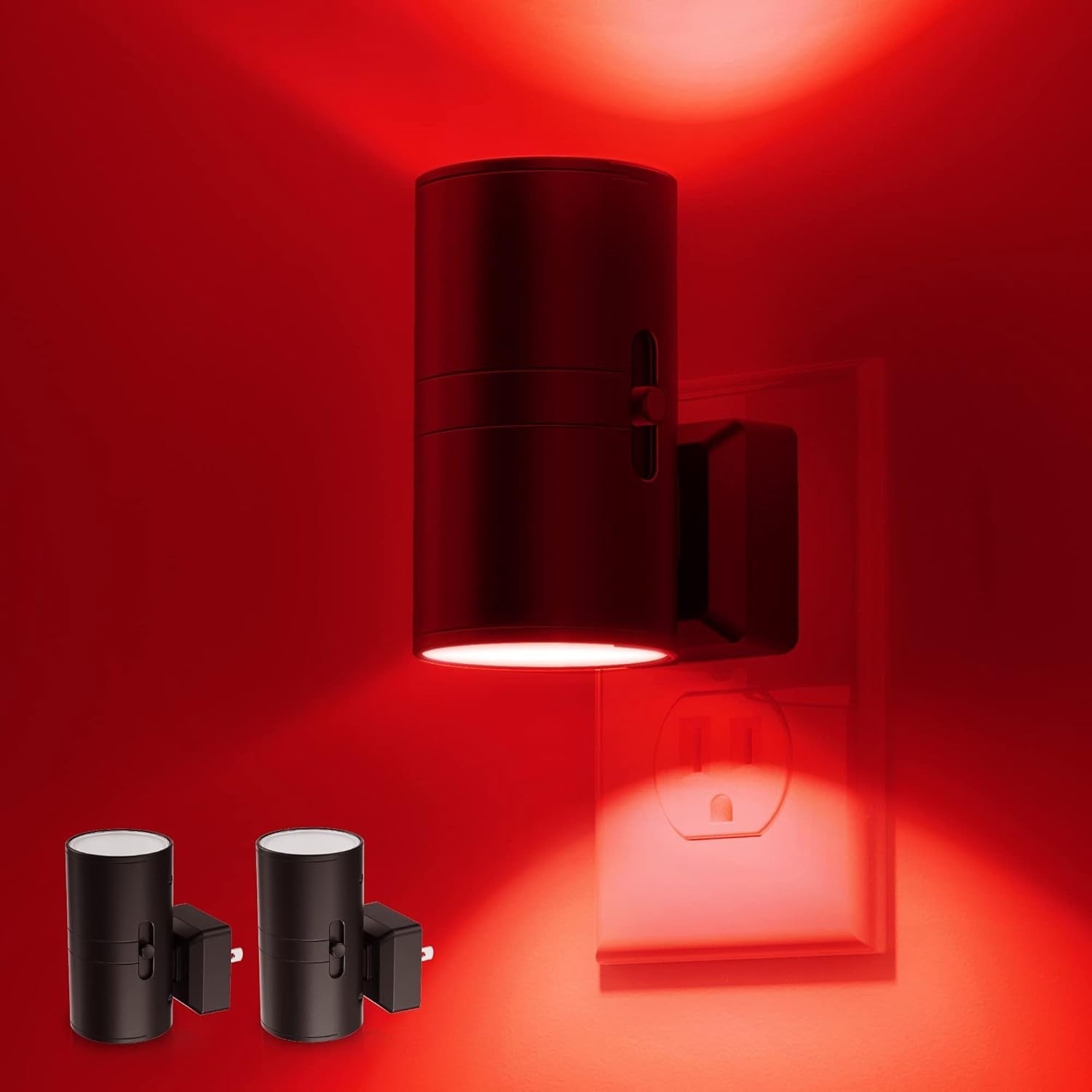 Amber LED Sleep Nightlights With Plug In Sensor And Dimming Option-Solar Wind LED Chime