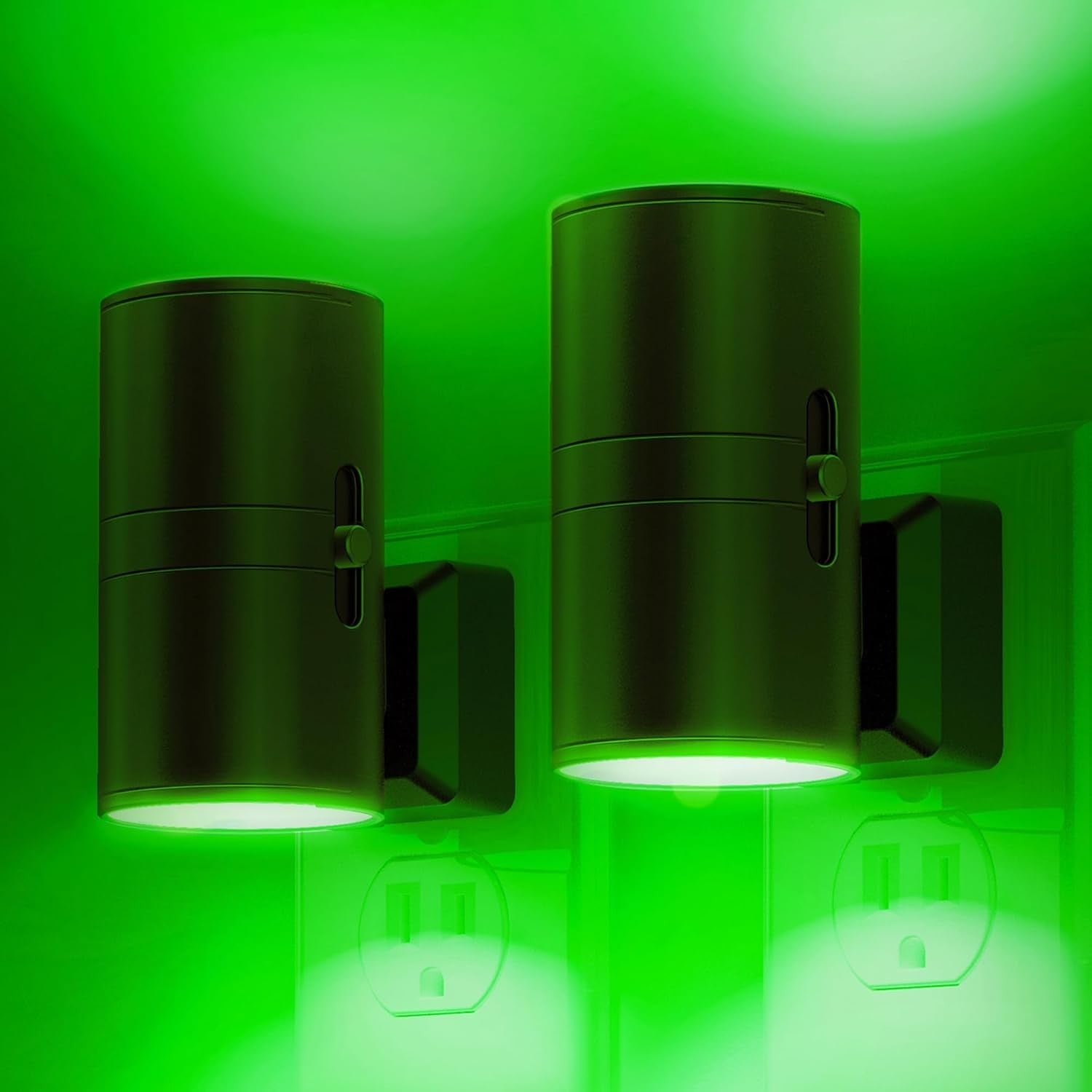 Amber LED Sleep Nightlights With Plug In Sensor And Dimming Option-Solar Wind LED Chime