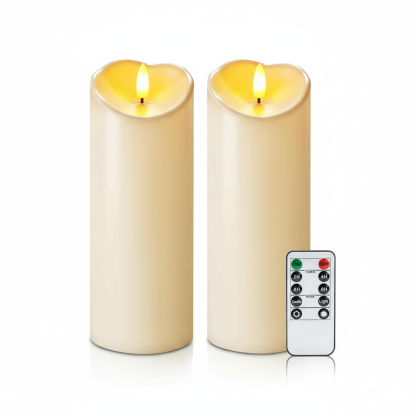 Battery Operated Flameless Candles With Remote Control And Timer