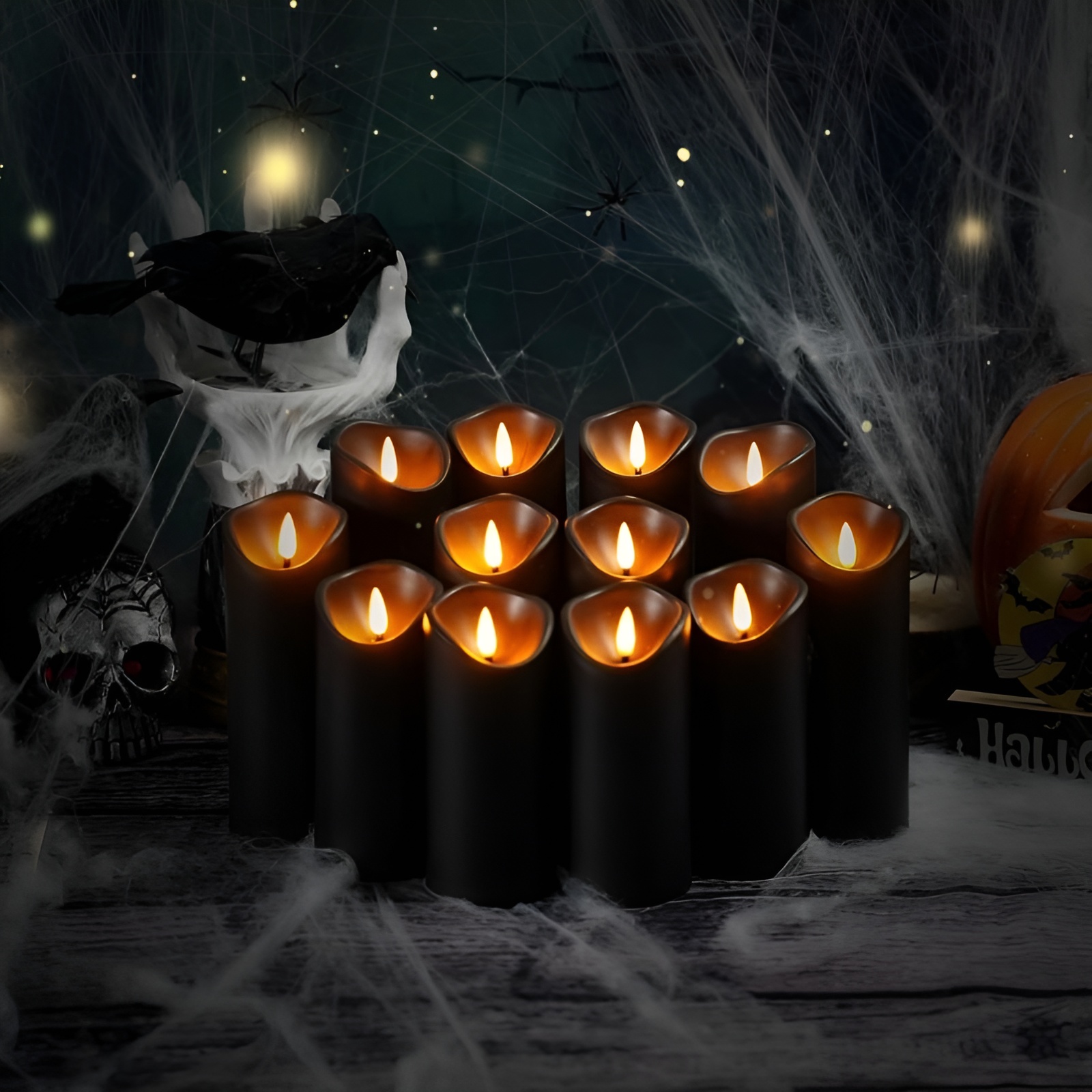 Battery Operated Flickering Flameless Candles With Remote
