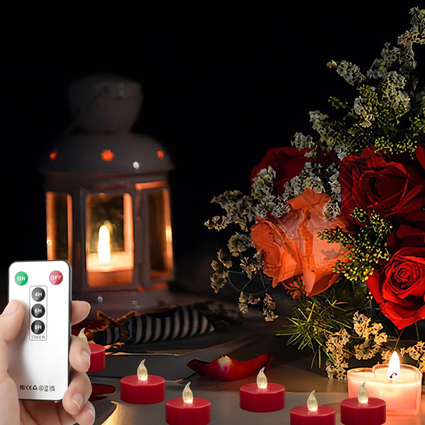 Battery Operated LED Tea Lights With Remote Control