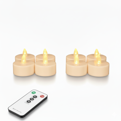 Battery Operated LED Tea Lights With Remote Control