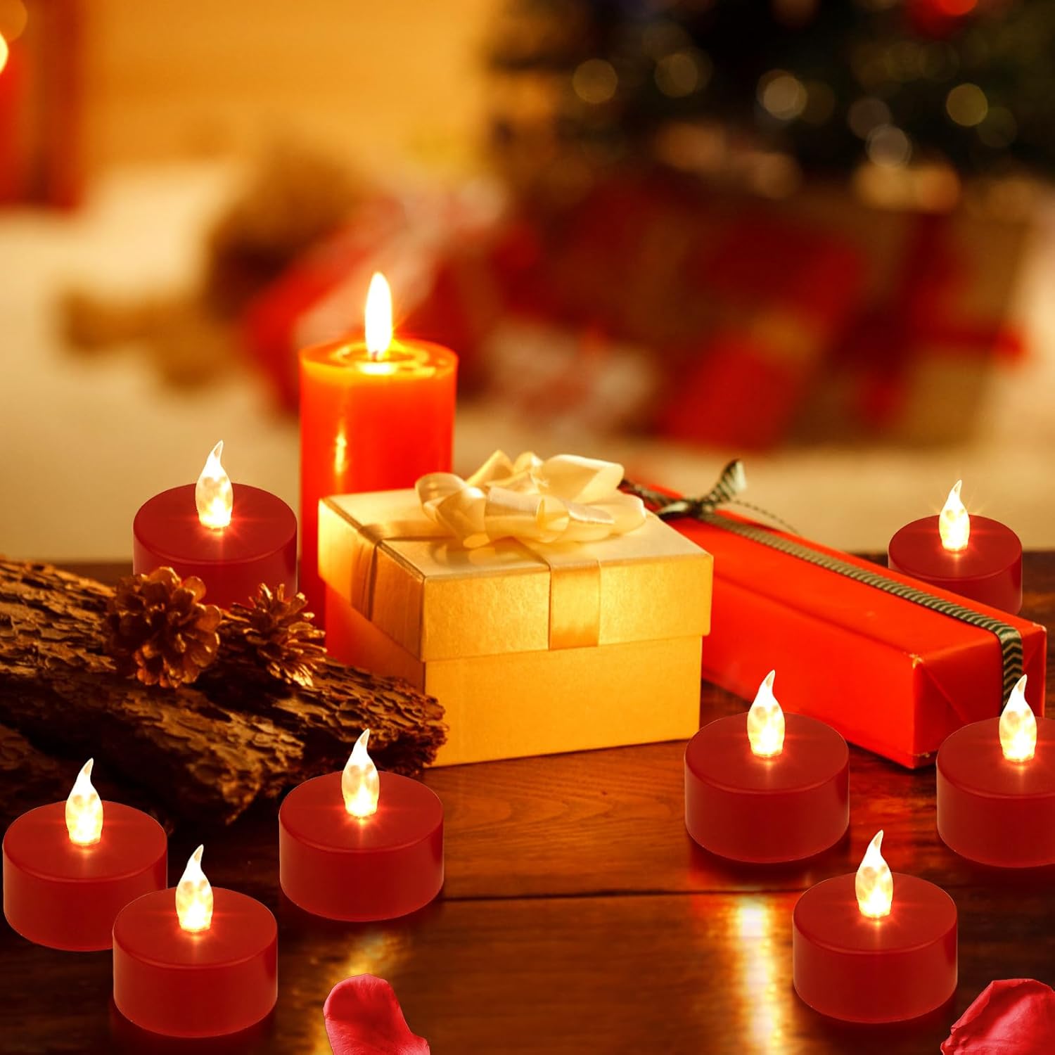 Battery Operated LED Tea Lights With Remote Control