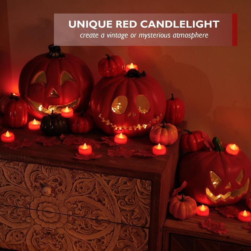 Battery Operated Halloween Candles – Flameless Glow-Solar Wind LED Chime