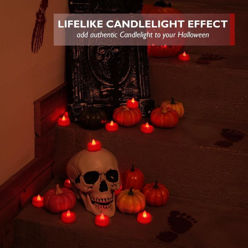 Battery Operated Halloween Candles – Flameless Glow-Solar Wind LED Chime