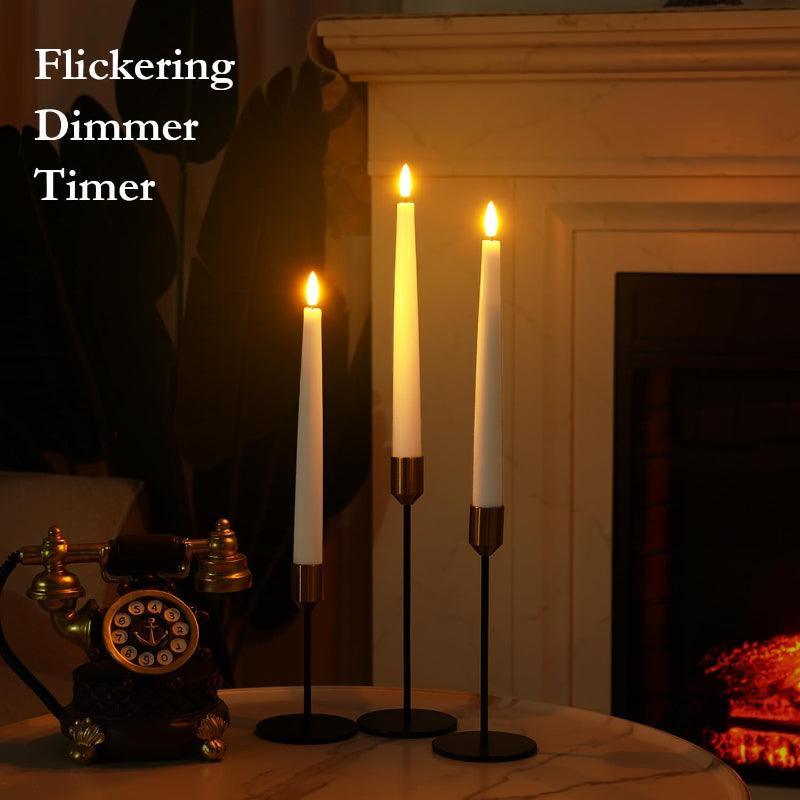 Battery Operated Taper Candles – Elegant Bedroom Ambiance-Solar Wind LED Chime