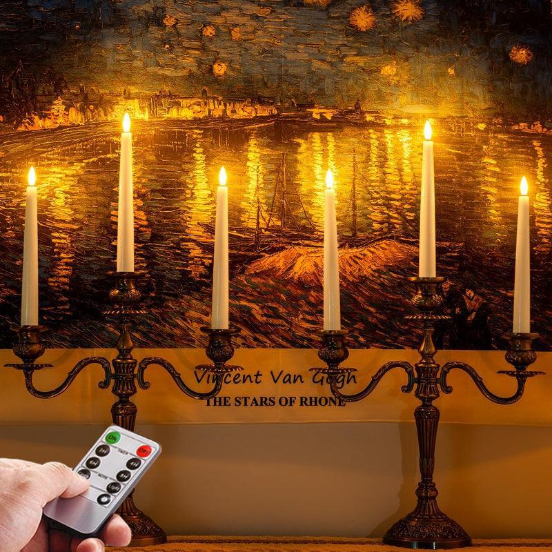 Battery Operated Taper Candles – Elegant Bedroom Ambiance-Solar Wind LED Chime