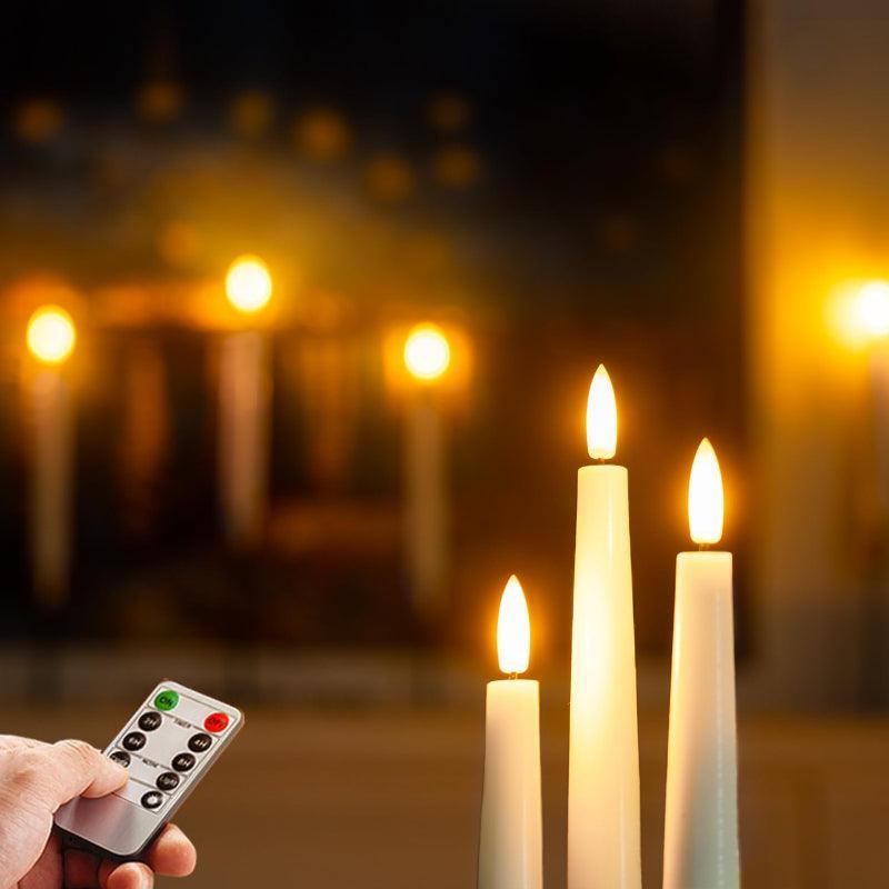 Battery Operated Taper Candles – Elegant Bedroom Ambiance-Solar Wind LED Chime