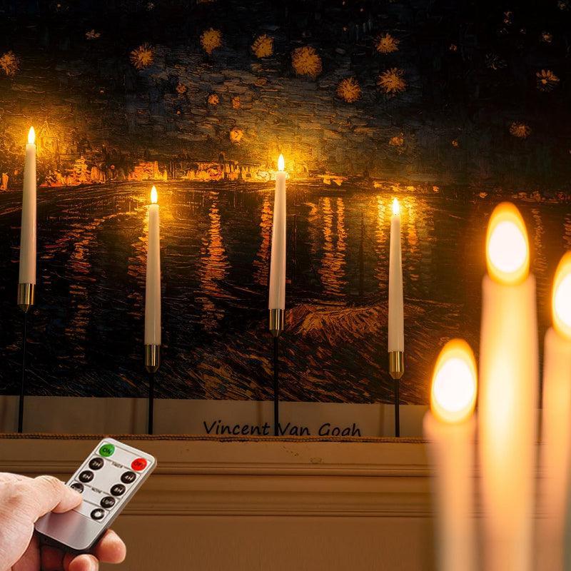 Battery Operated Taper Candles – Elegant Bedroom Ambiance-Solar Wind LED Chime