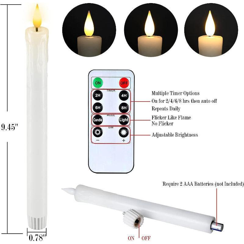 Fireplace Candlesticks – Elegant Christmas Halloween Decor-Solar Wind LED Chime