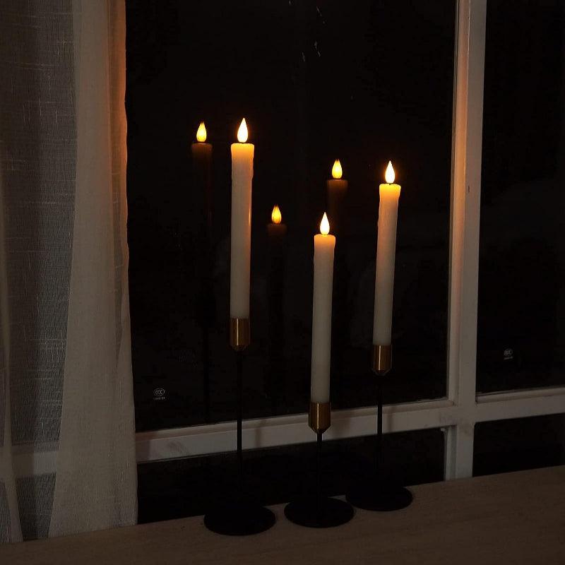 Fireplace Candlesticks – Elegant Christmas Halloween Decor-Solar Wind LED Chime