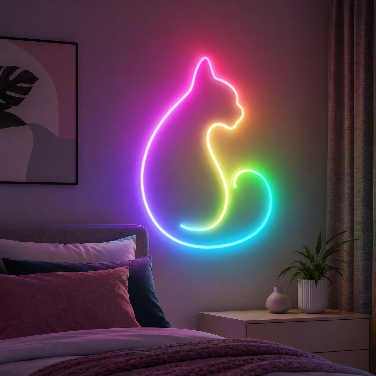 Music Sync Control RGB LED Neon Rope Lights