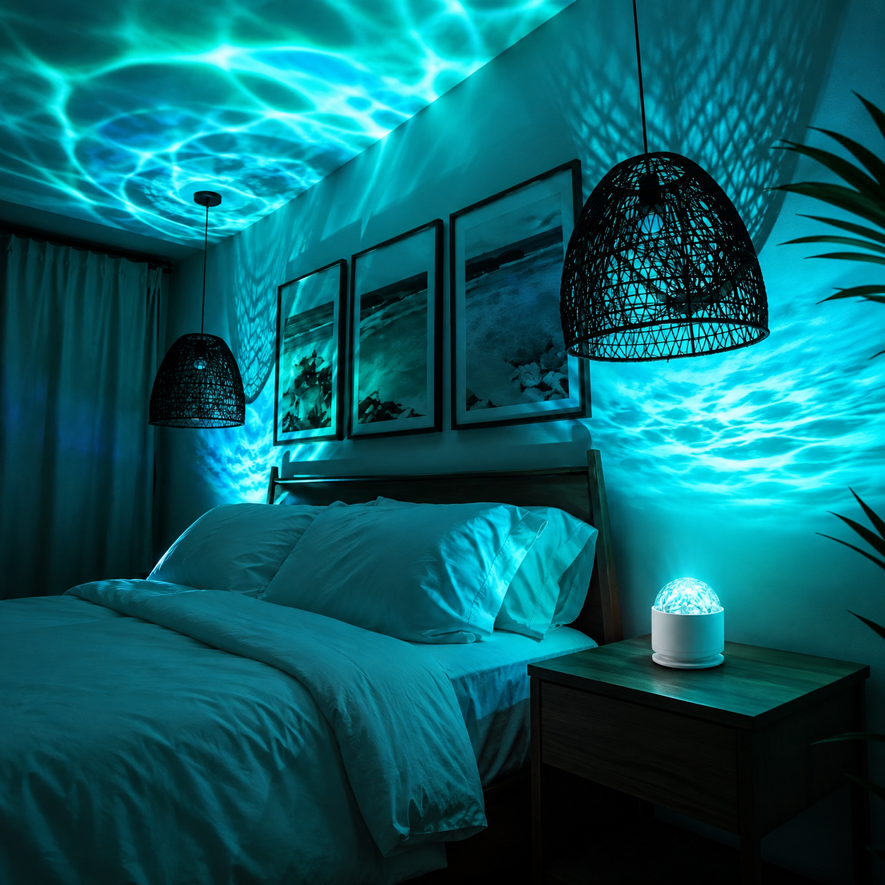 2 In 1 Projector Light With 16 Dynamic Colors And Remote Control