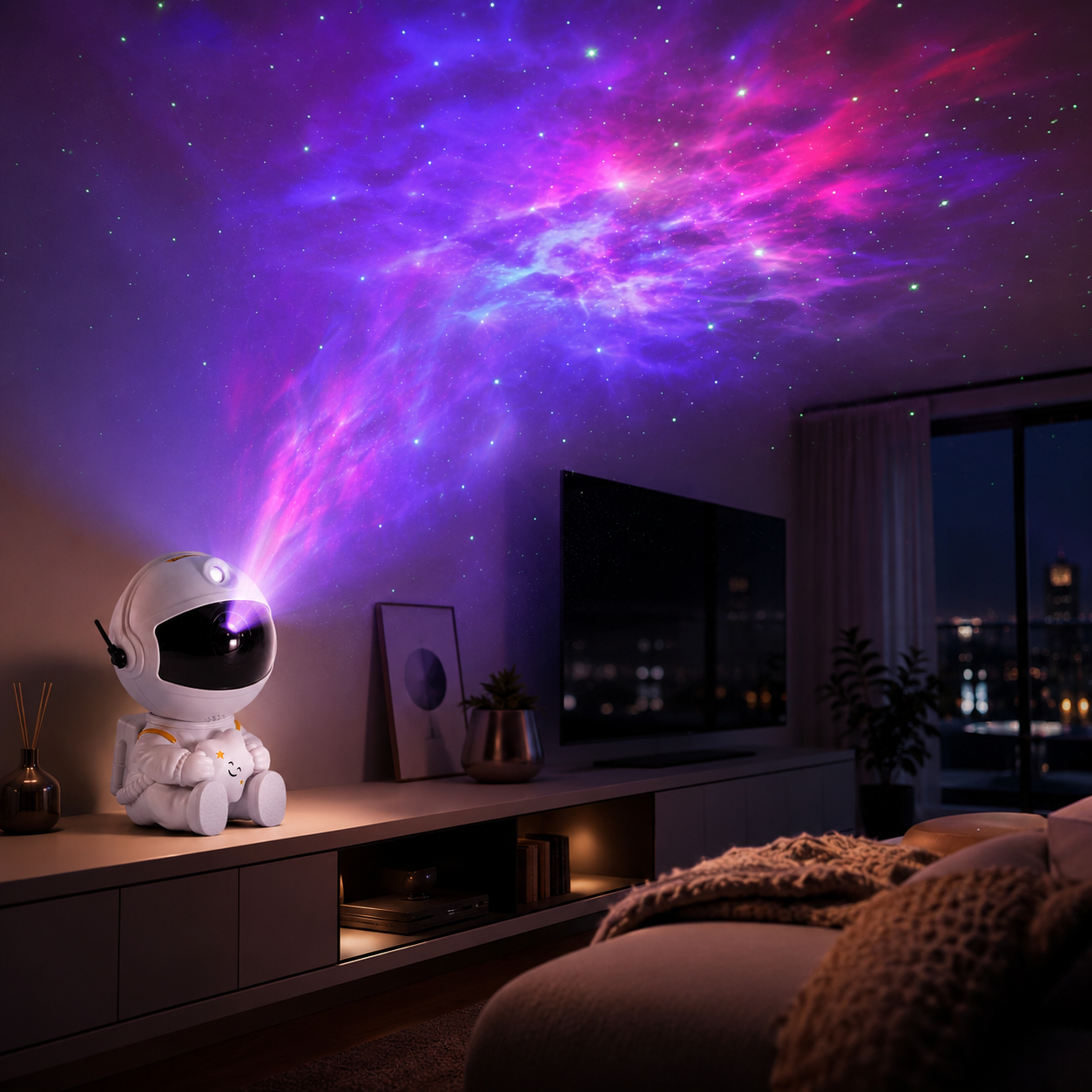 Astronaut Galaxy Projector Night Light For Kids Room Decor