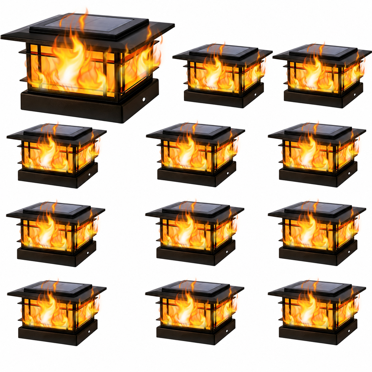 Outdoor Solar Post Cap Lights For Fence Deck And Garden