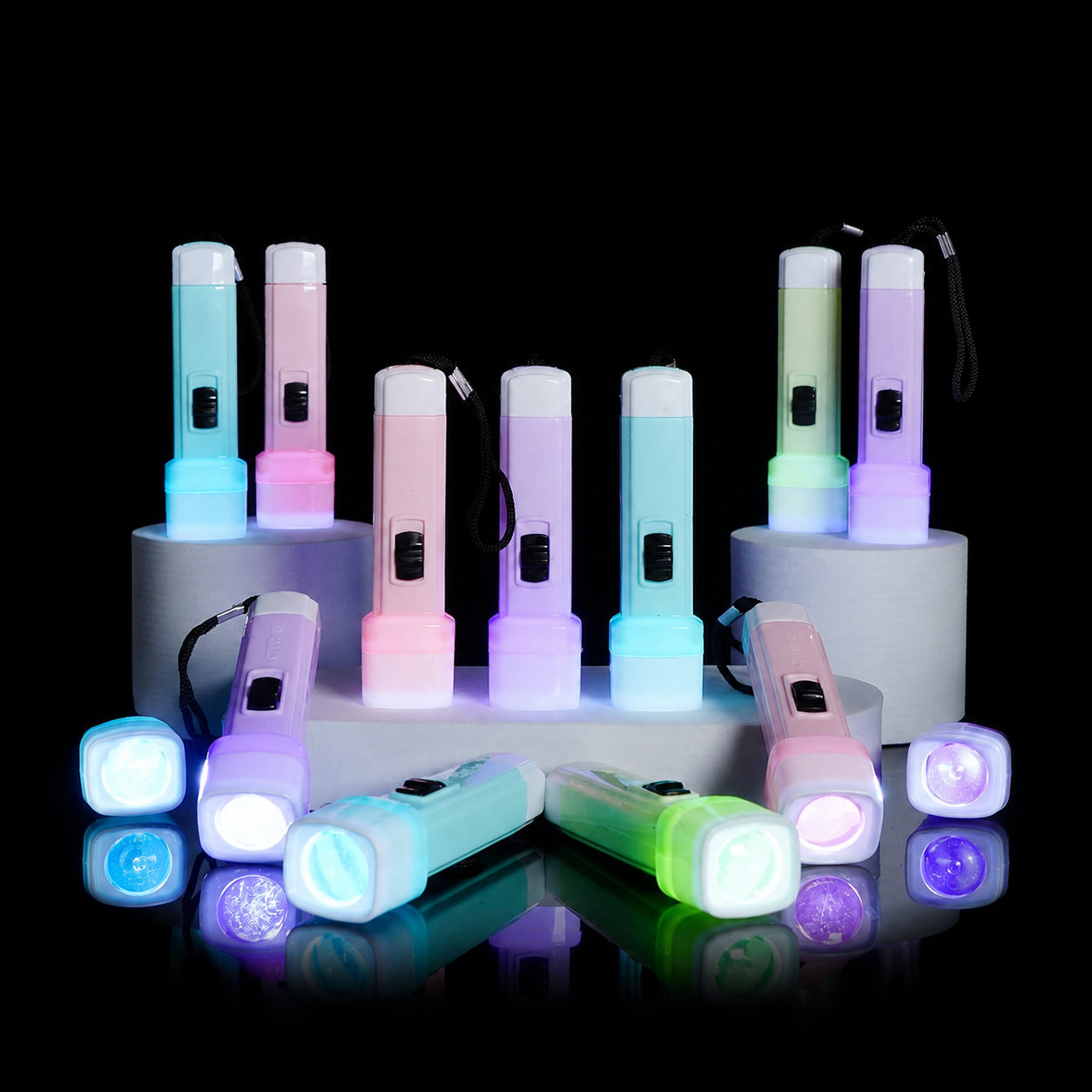 Mini LED Flashlight Lighting Keychain Pendant For Kids