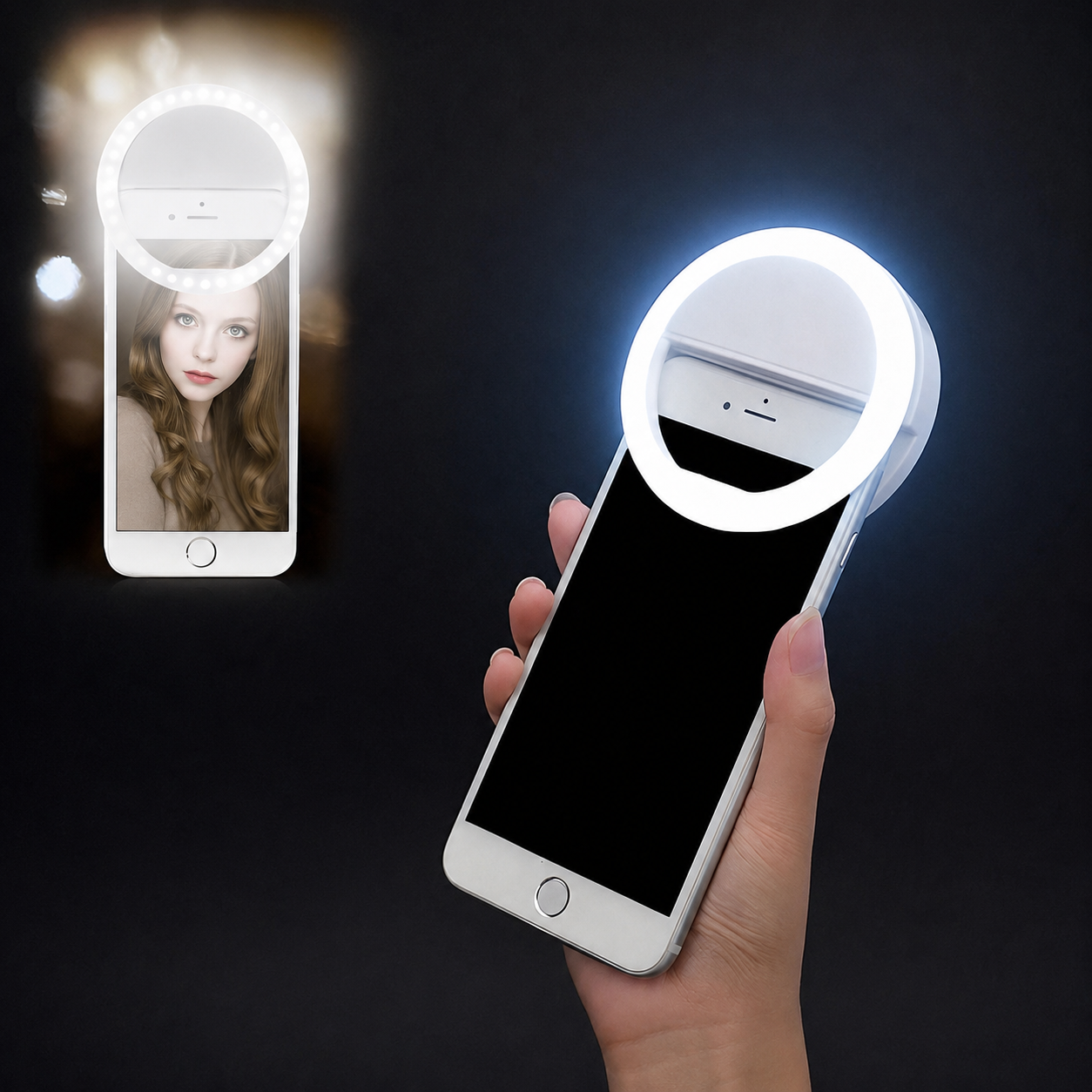 USB Rechargeable Selfie Ring Light Suitable For Low Light Selfie