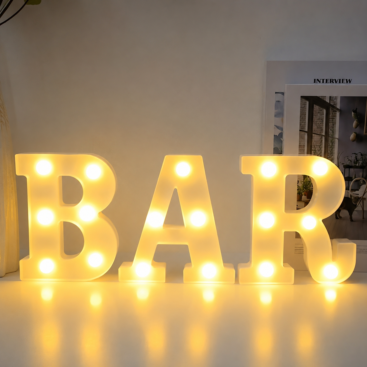 Illuminated English Letter Lamp For Parties And Weddings