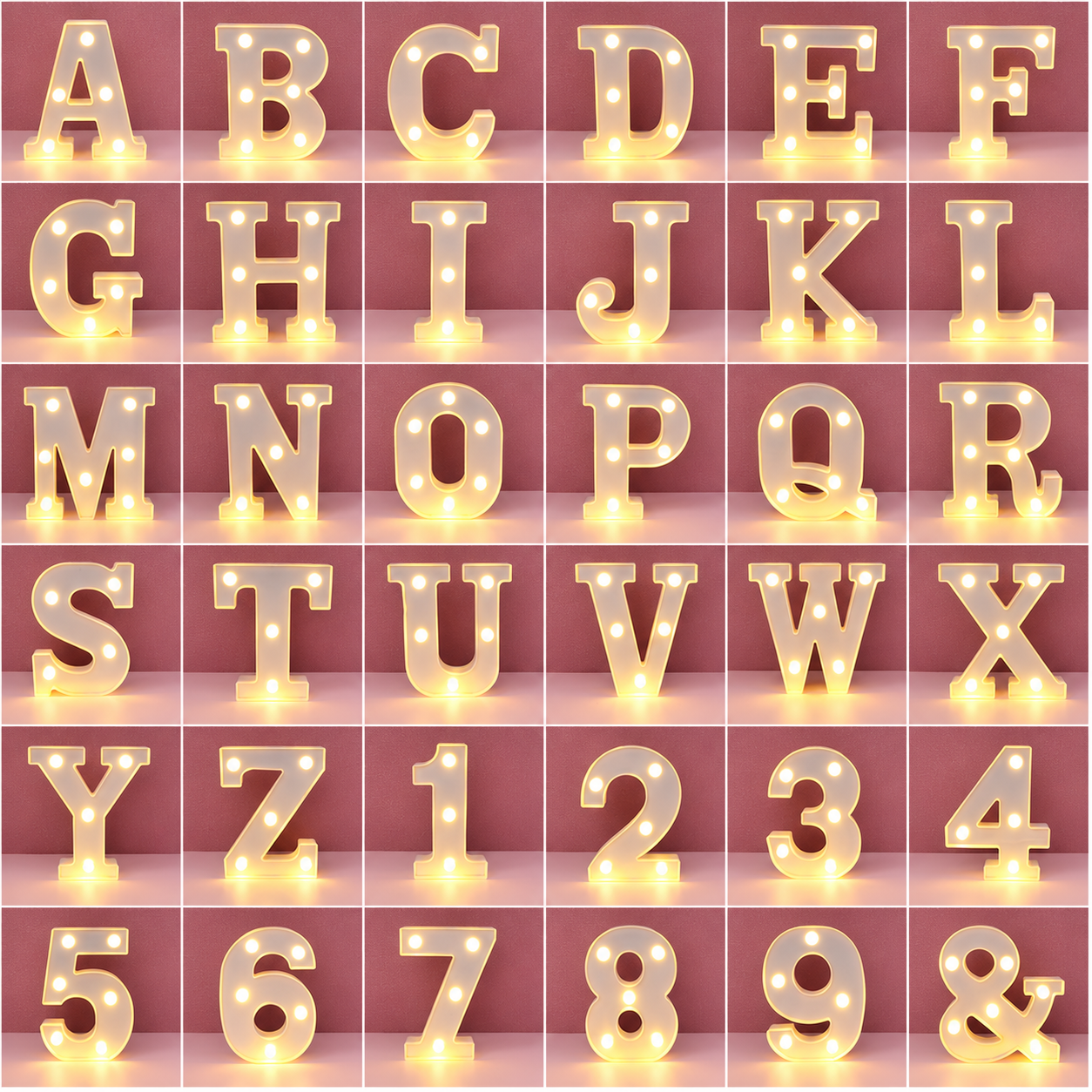 Illuminated English Letter Lamp For Parties And Weddings