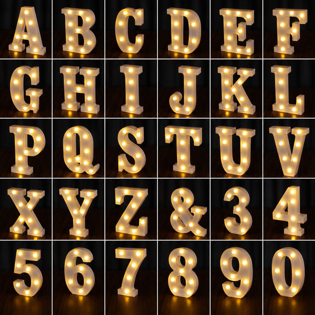 Illuminated English Letter Lamp For Parties And Weddings