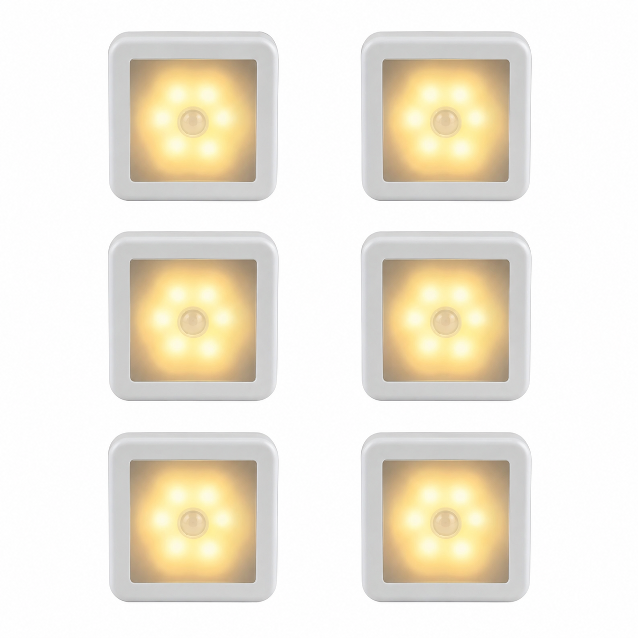 LED Sensor Battery Operated Cabinet Night Lights With Auto Switch 