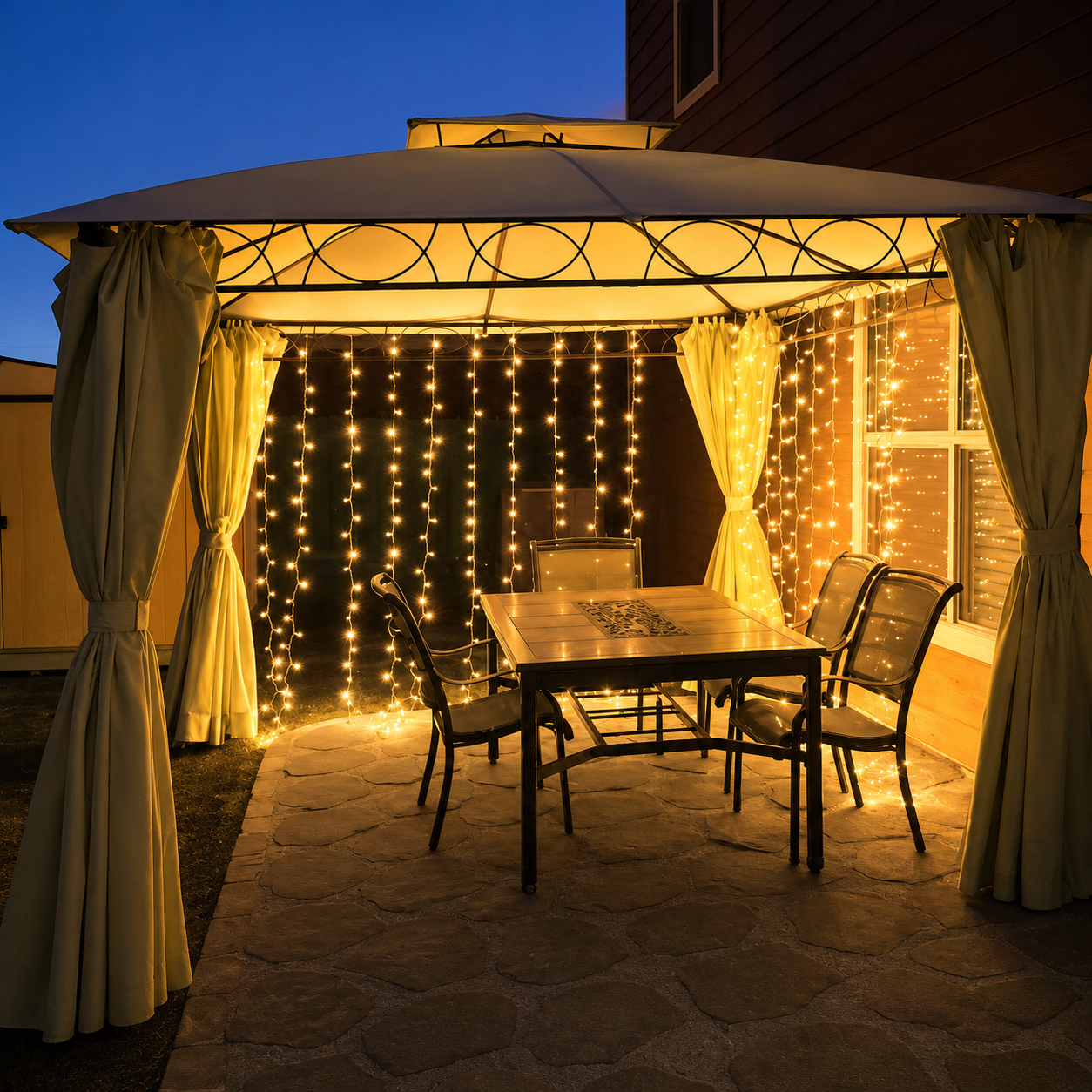 Remote Control Window Curtain Lights For Bedroom Decor