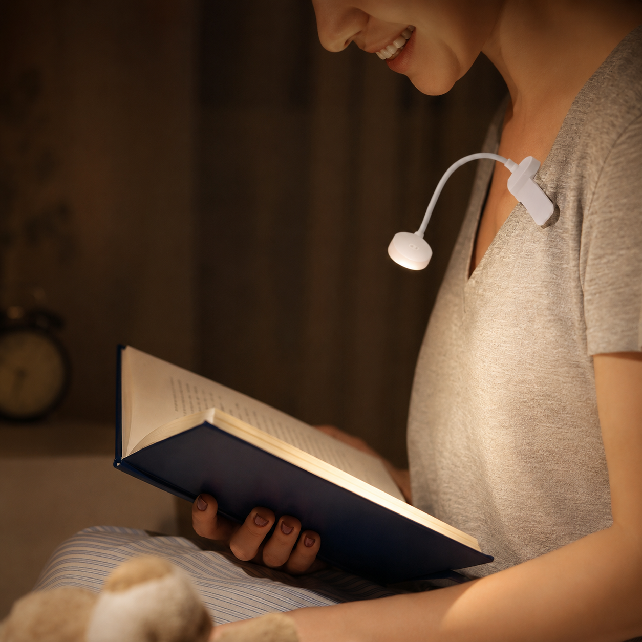 Rechargeable Clip On Reading Lamp With 4 LEDs