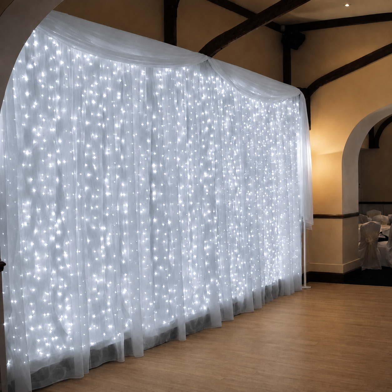LED Window Curtain String Lights With Remote Control