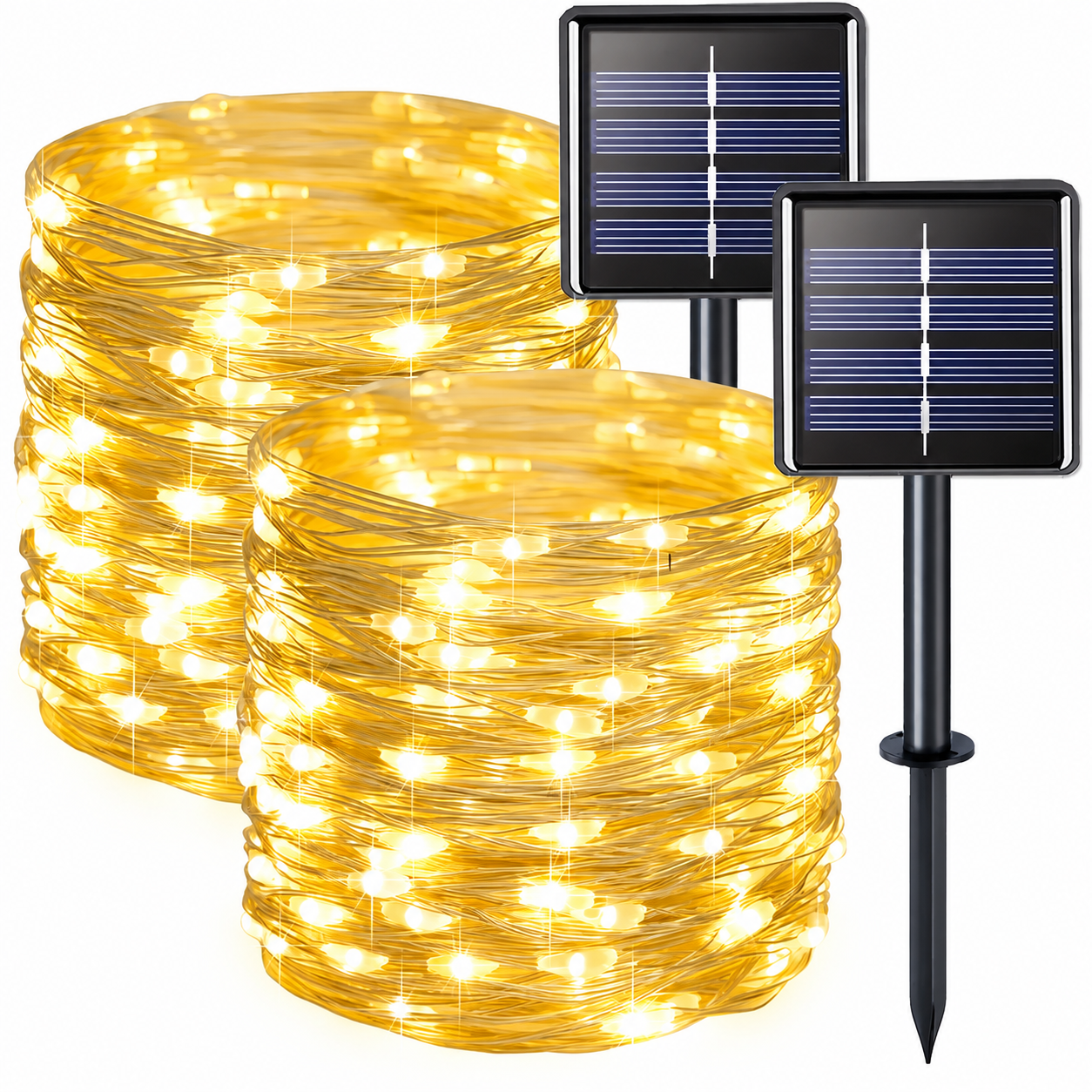 Pack Of 2 Halloween Solar LED String Lights Set With 8 Lighting Modes