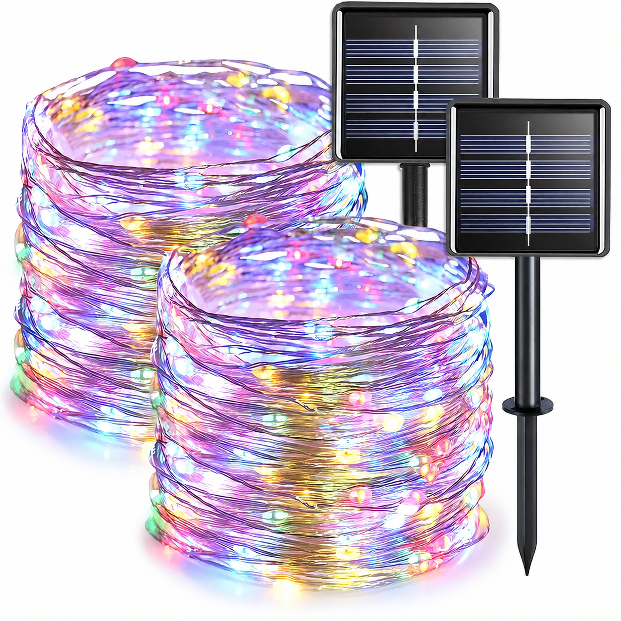 Pack Of 2 Halloween Solar LED String Lights Set With 8 Lighting Modes