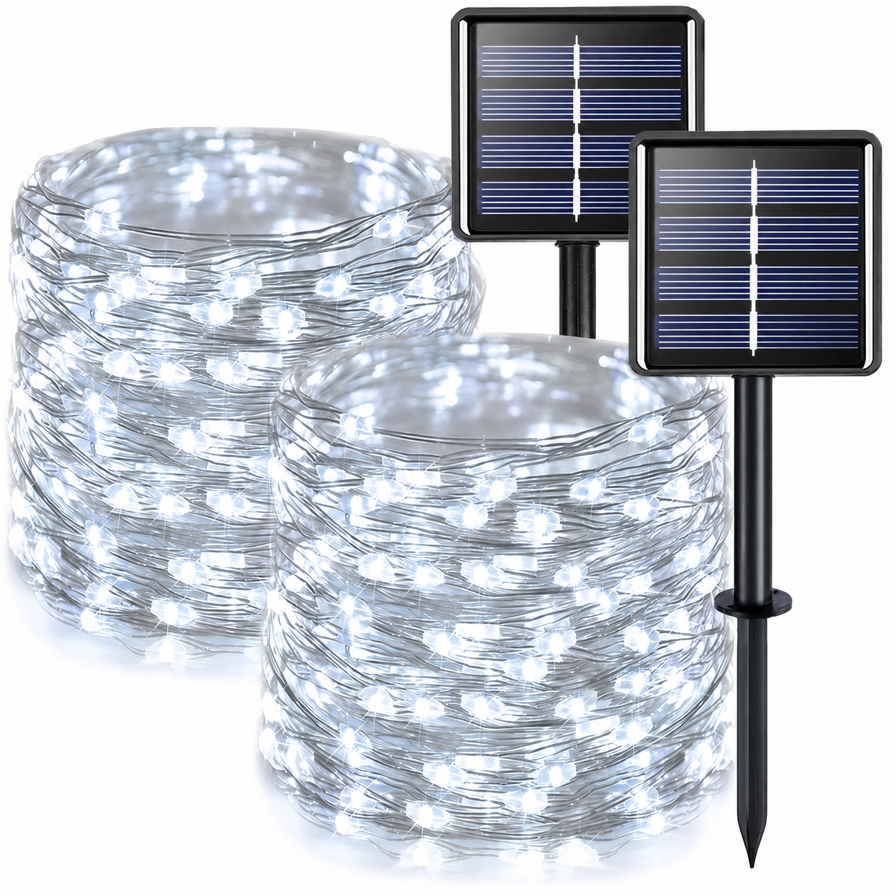 Pack Of 2 Halloween Solar LED String Lights Set With 8 Lighting Modes