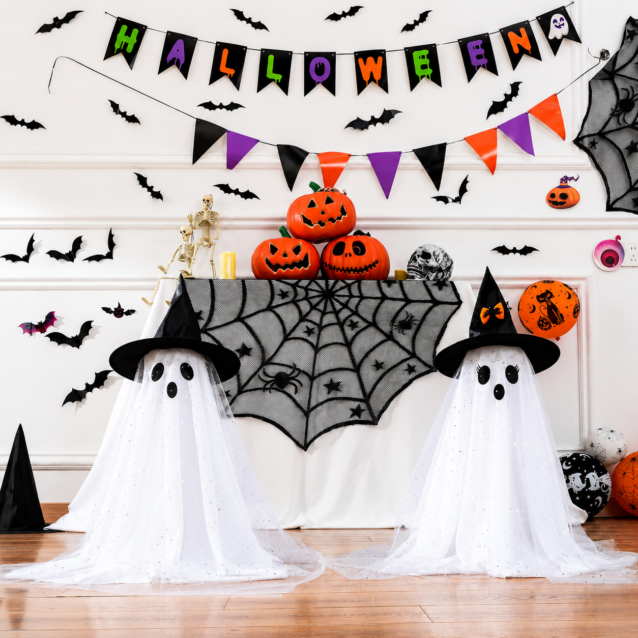 Halloween Figure With String Lights And Remote Control For Indoor Table Decor
