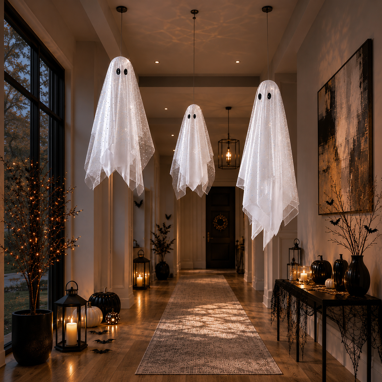 Halloween Figure With String Lights And Remote Control For Indoor Table Decor