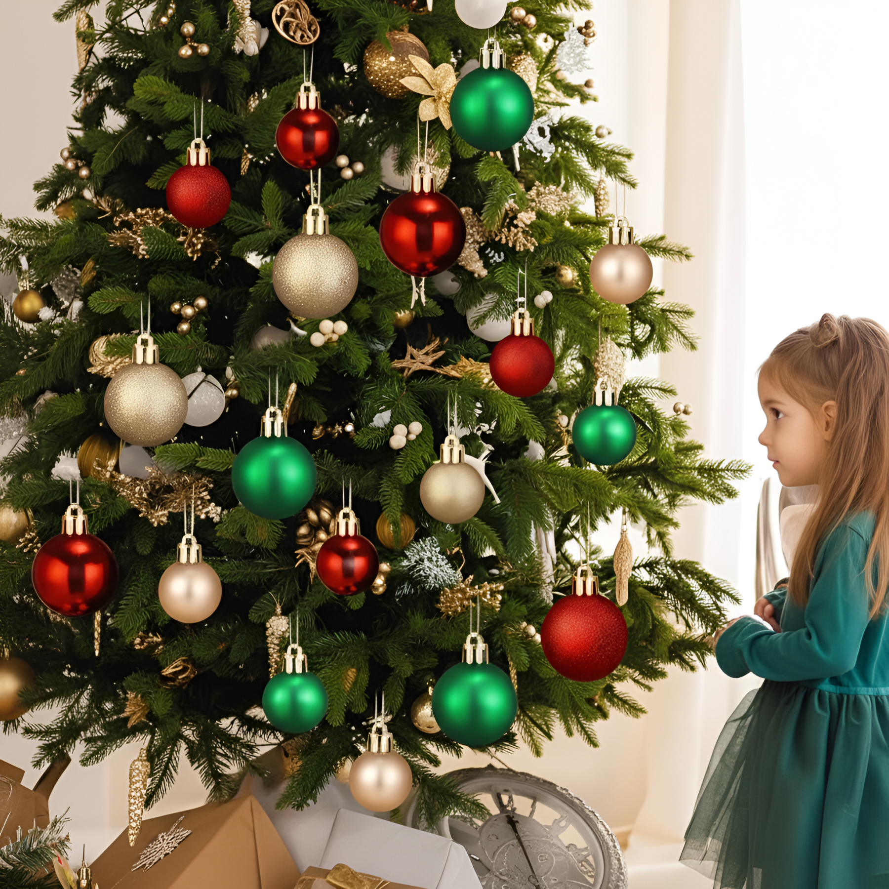 Christmas Hallway Ceiling Lights With Ornaments