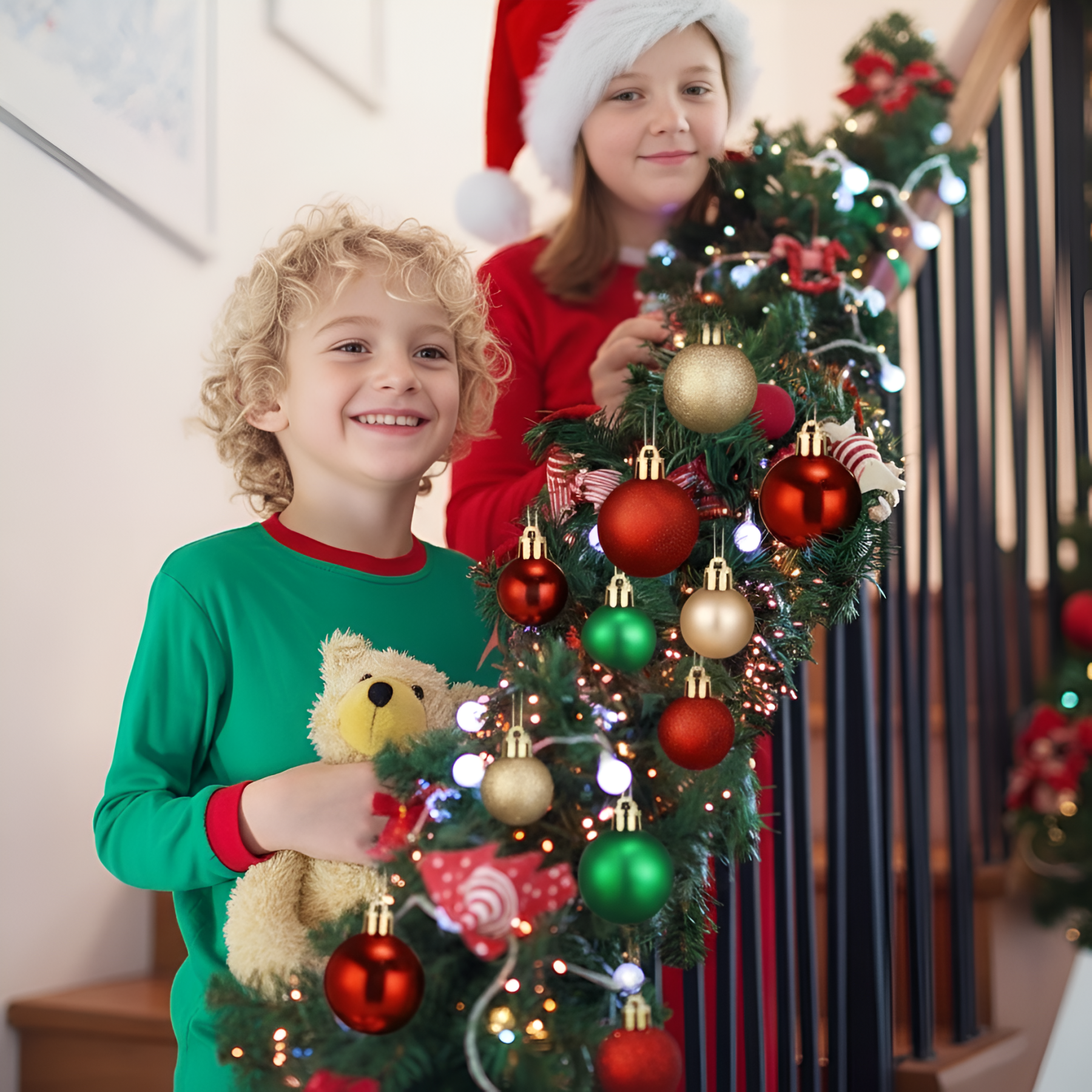 Christmas Hallway Ceiling Lights With Ornaments