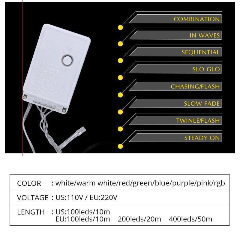 Christmas LED String Lights – Festive Fairy Garland Decoration-Solar Wind LED Chime