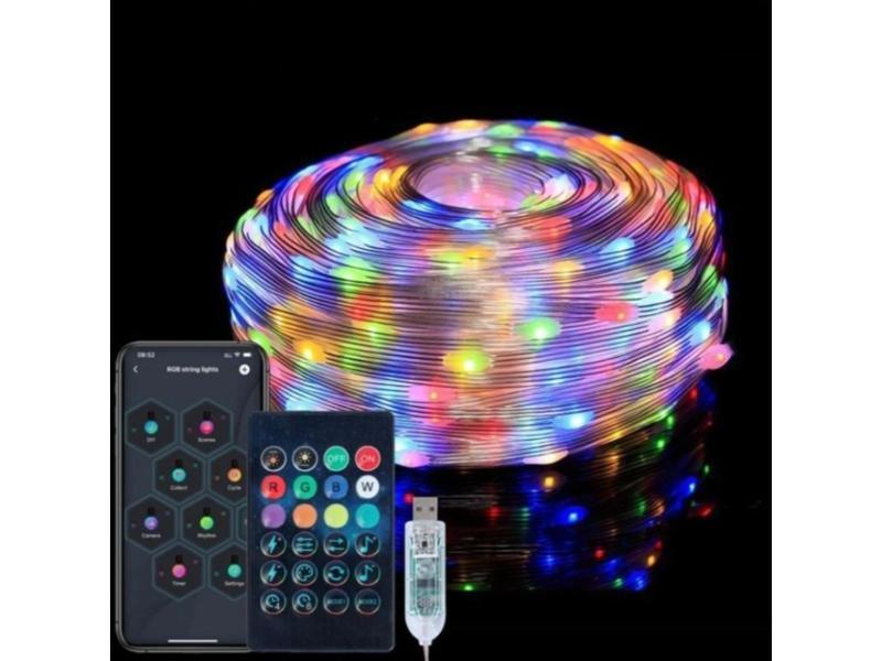 RGB LED Strip Lights - Music Sync Bluetooth Smart Decoration-Solar Wind LED Chime