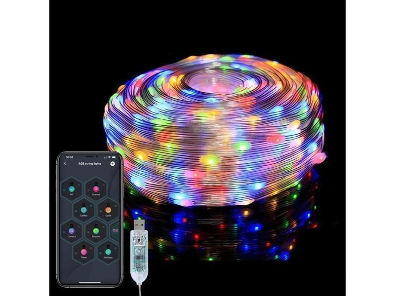 RGB LED Strip Lights - Music Sync Bluetooth Smart Decoration-Solar Wind LED Chime