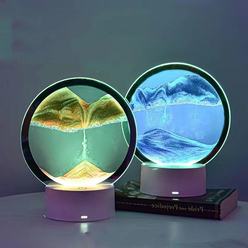 Creative 3D Quicksand Lamp – Modern LED Table Light-Solar Wind LED Chime