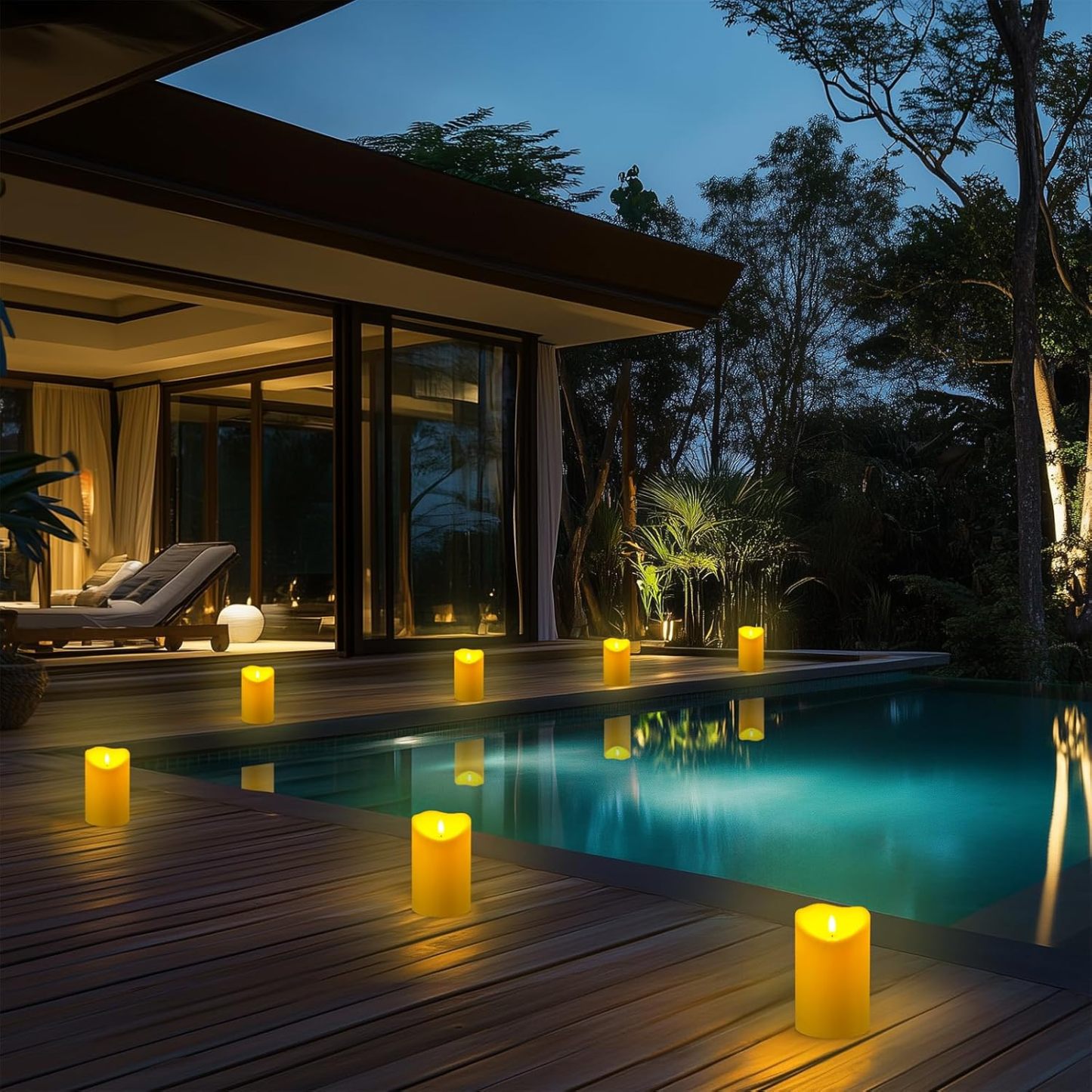 Dripping Wax Flameless LED Pillar Candles Battery Operated With Remote Control And Timer