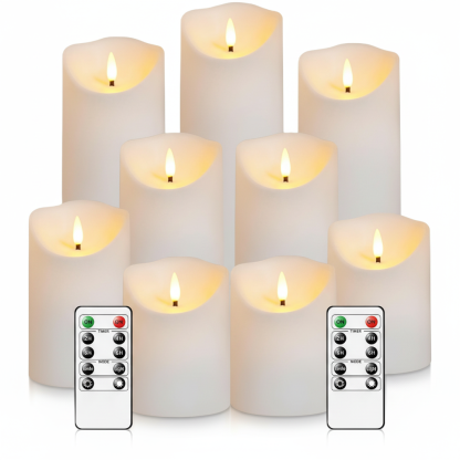 Flameless Candles With Remote Battery Operated Flickering Flameless Candles